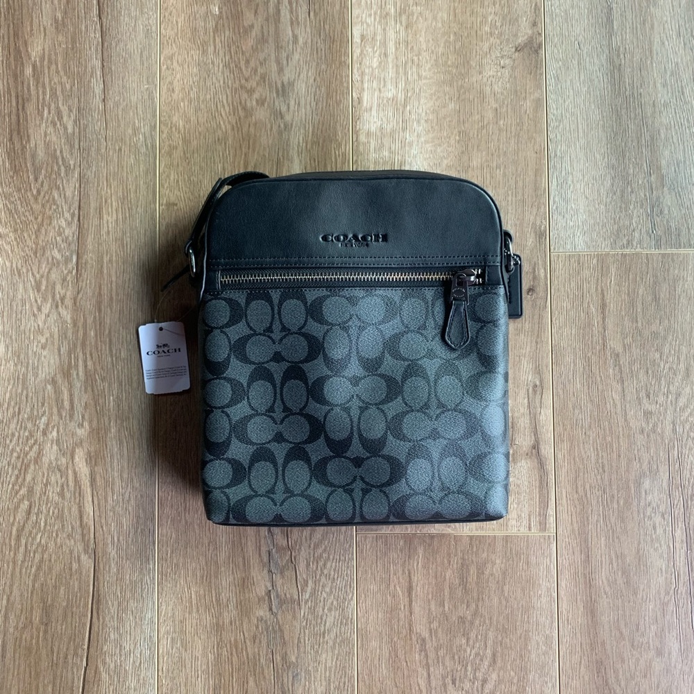 COACH Houston Flight Bag Signature Canvas Bag NWT